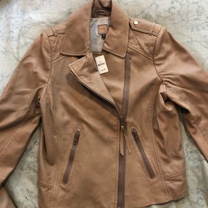 NEW! Tan leather GAP jacket